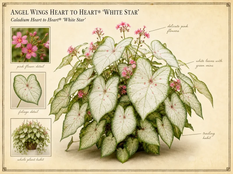 Angel Wings Heart to Heart® ‘White Star’ (Caladium Heart to Heart® ‘White Star’)