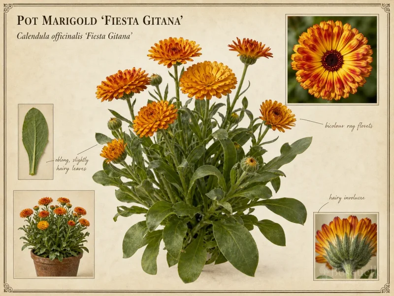 Pot Marigold ‘Fiesta Gitana’ (Calendula officinalis ‘Fiesta Gitana’)