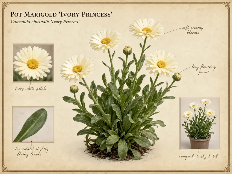 Pot Marigold ‘Ivory Princess’ (Calendula officinalis ‘Ivory Princess’)