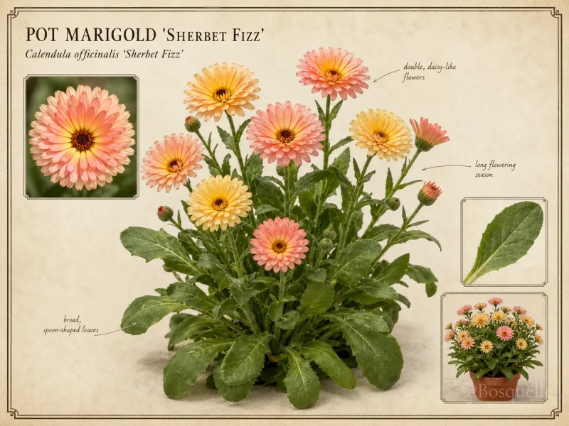 Pot Marigold ‘Sherbet Fizz’ (Calendula officinalis ‘Sherbet Fizz’)