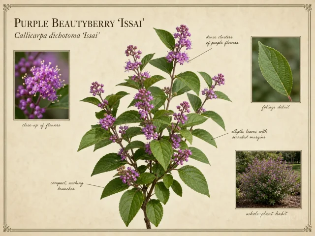 Purple Beautyberry ‘Issai’ (Callicarpa dichotoma ‘Issai’)
