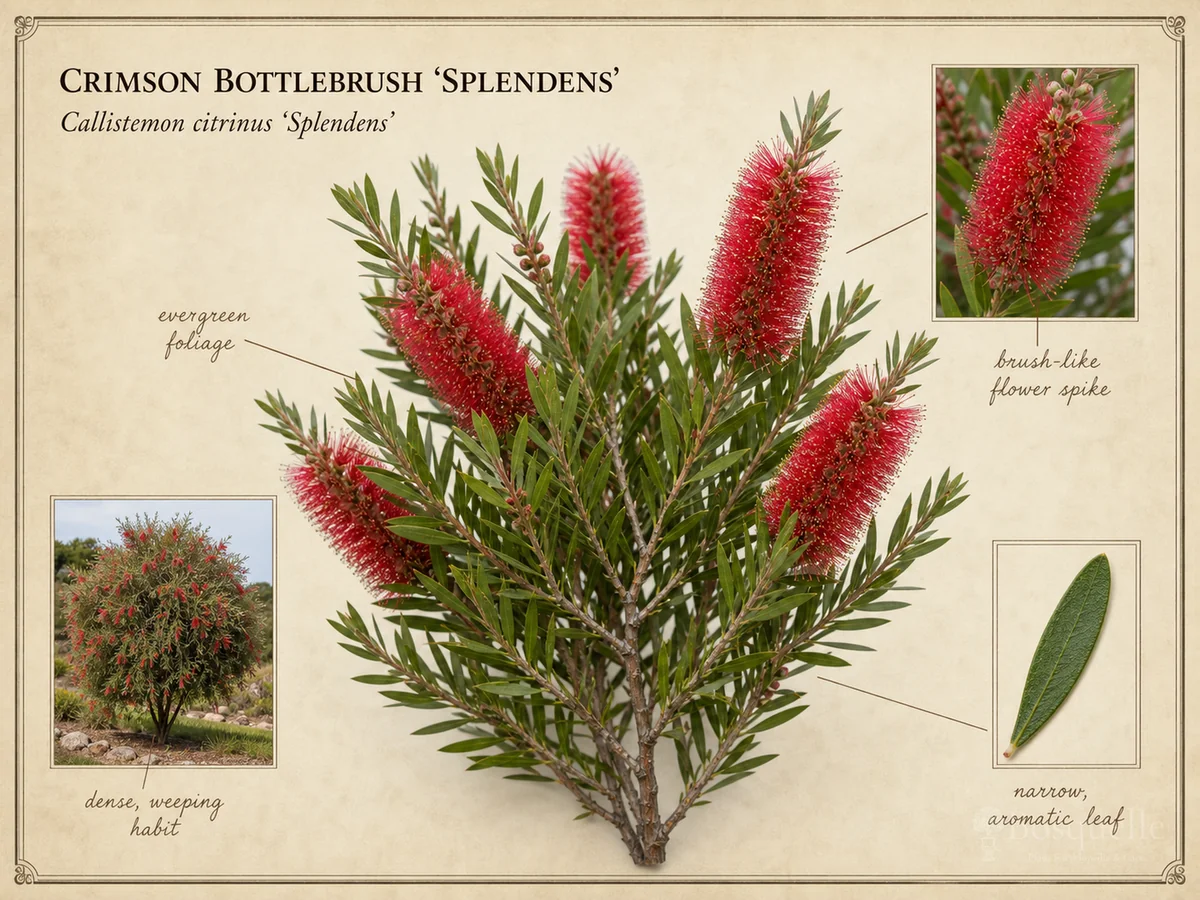 Crimson Bottlebrush ‘Splendens’ (Callistemon citrinus ‘Splendens’)