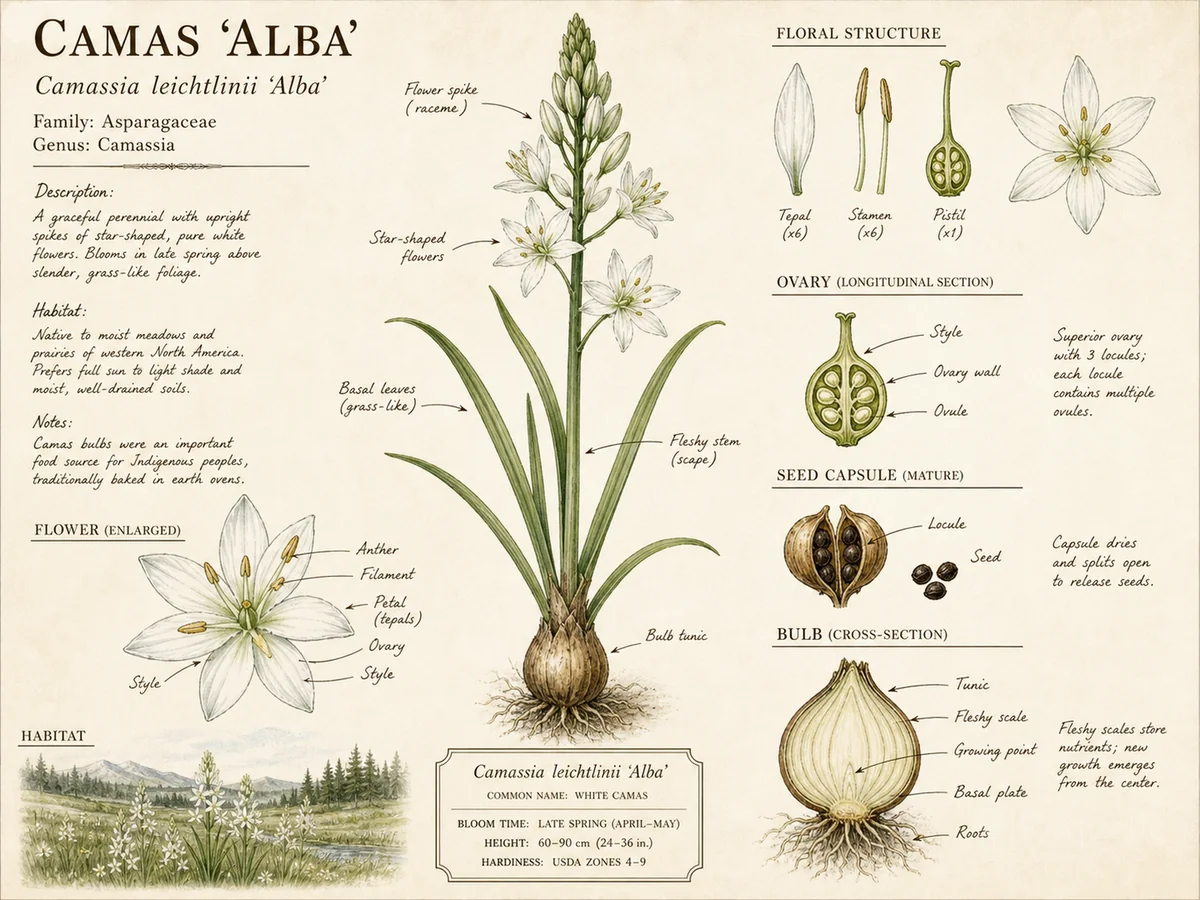 Camas ‘Alba’ (Camassia leichtlinii ‘Alba’)