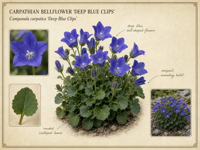 Carpathian Bellflower ‘Deep Blue Clips’ (Campanula carpatica ‘Deep Blue Clips’)