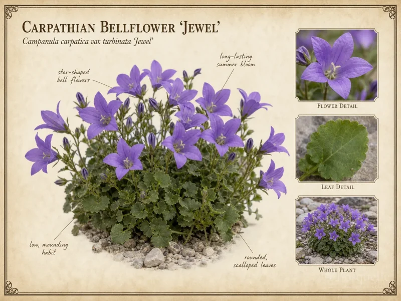 Carpathian Bellflower ‘Jewel’ (Campanula carpatica var. turbinata ‘Jewel’)