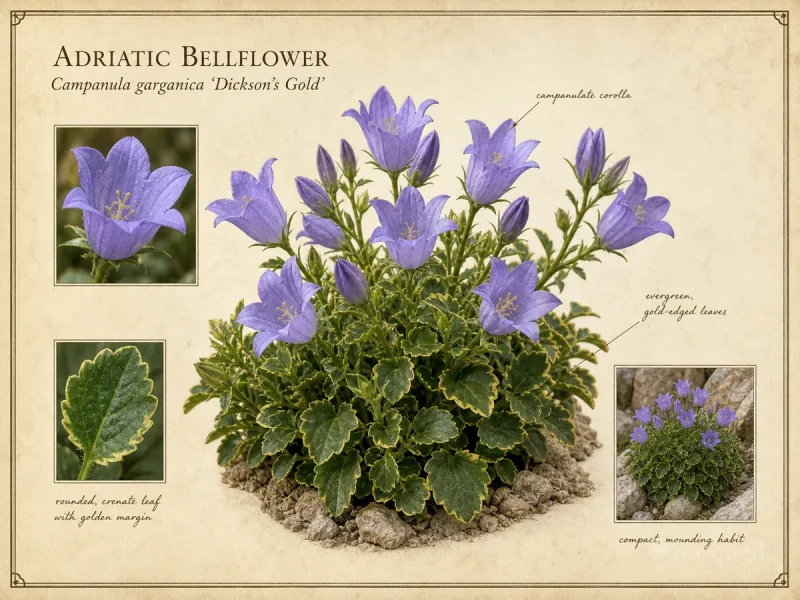 Adriatic Bellflower (Campanula garganica ‘Dickson’s Gold’)