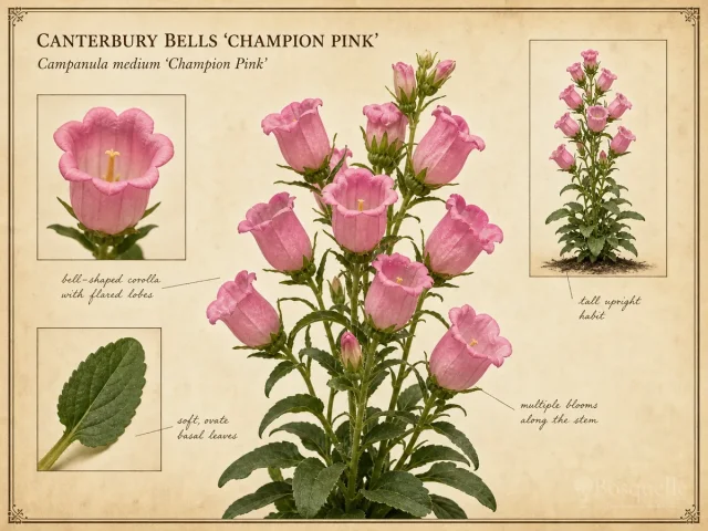 Canterbury Bells ‘Champion Pink’ (Campanula medium ‘Champion Pink’)