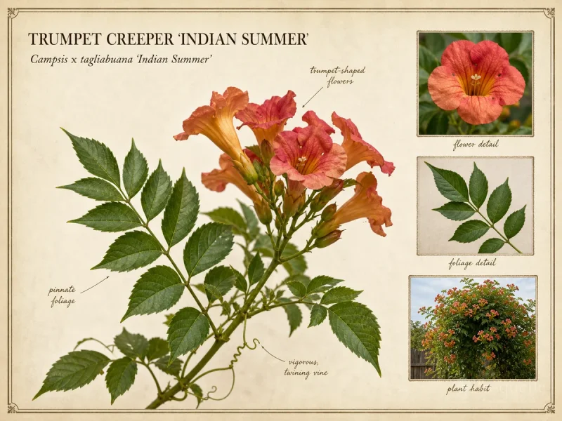 Trumpet Creeper ‘Indian Summer’ (Campsis x tagliabuana ‘Indian Summer’)