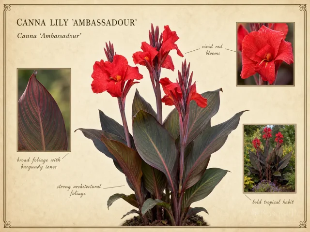 Canna Lily ‘Ambassadour’ (Canna ‘Ambassadour’)