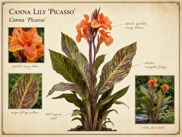 Canna Lily ‘Picasso’ (Canna ‘Picasso’)