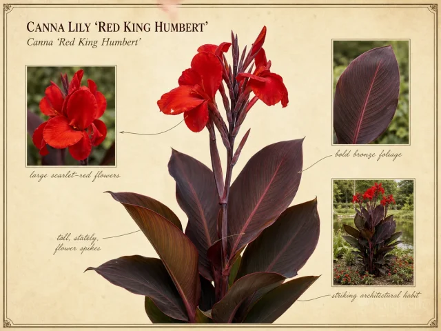 Canna Lily ‘Red King Humbert’ (Canna ‘Red King Humbert’)