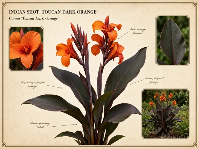 Indian Shot ‘Toucan Dark Orange’ (Canna ‘Toucan Dark Orange’)