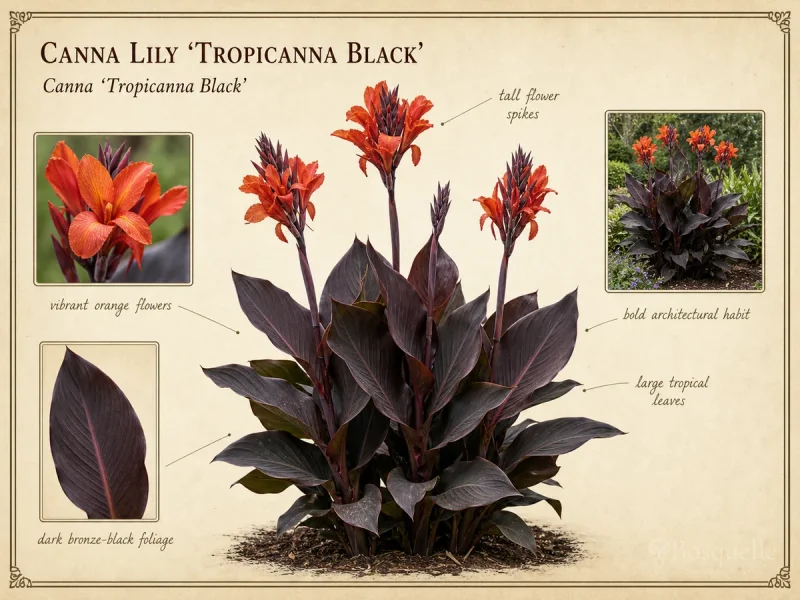 Canna Lily 'Tropicanna Black'