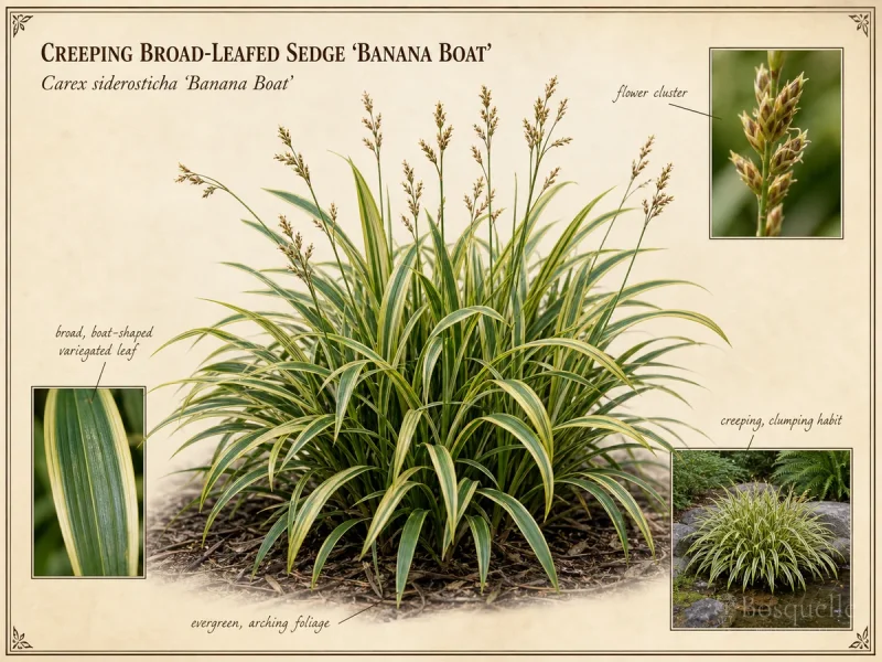 Creeping Broad-Leafed Sedge ‘Banana Boat’ (Carex siderosticha ‘Banana Boat’)