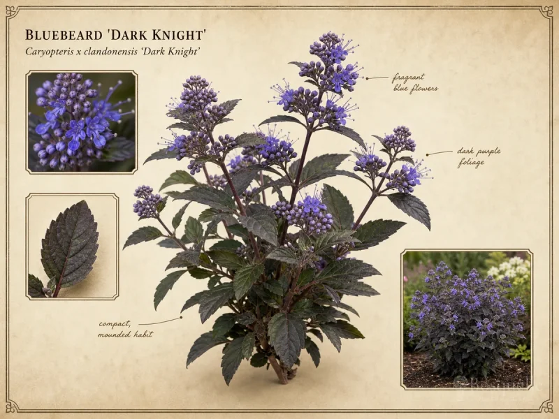 Bluebeard 'Dark Knight' — Give it full sun and well-drained soil