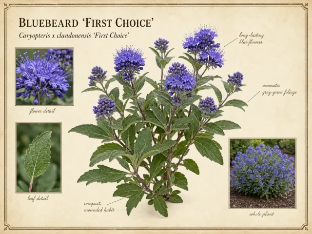 Bluebeard ‘First Choice’ (Caryopteris x clandonensis ‘First Choice’)