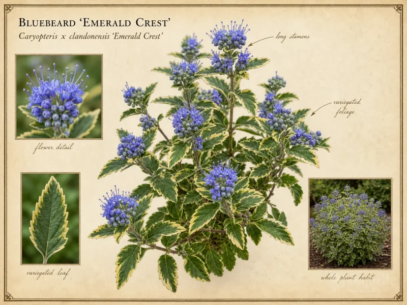 Bluebeard ‘Emerald Crest’ (Caryopteris x clandonensis ‘Emerald Crest’)