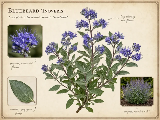 Bluebeard ‘Inoveris’ (Caryopteris x clandonensis ‘Inoveris’ Grand Bleu®)