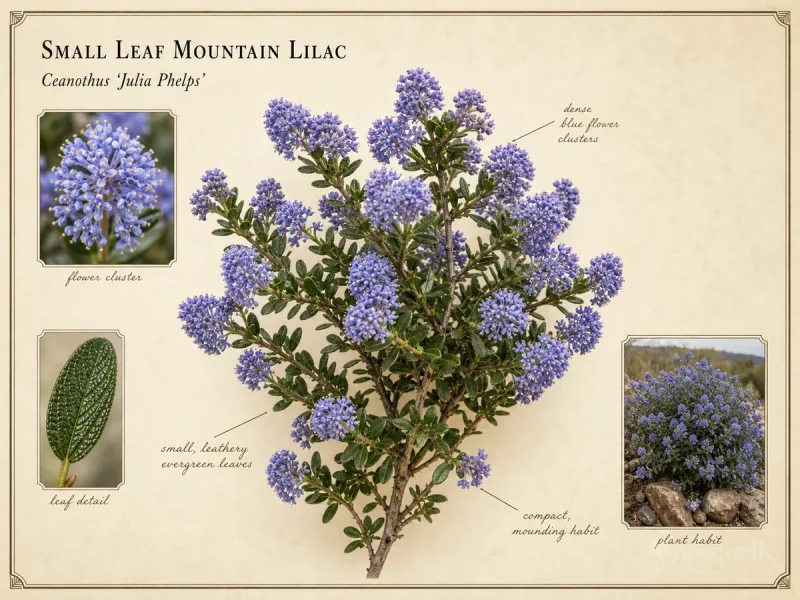 Small Leaf Mountain Lilac (Ceanothus ‘Julia Phelps’)