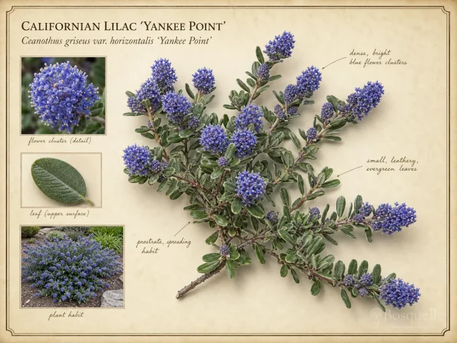 Californian Lilac ‘Yankee Point’ (Ceanothus griseus var. horizontalis ‘Yankee Point’)