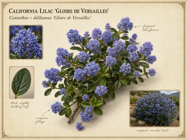 California Lilac ‘Gloire de Versailles’ (Ceanothus × delileanus ‘Gloire de Versailles’)