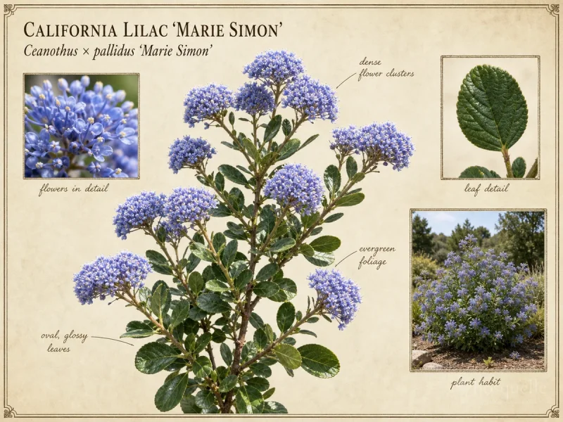 California Lilac ‘Marie Simon’ (Ceanothus × pallidus ‘Marie Simon’)