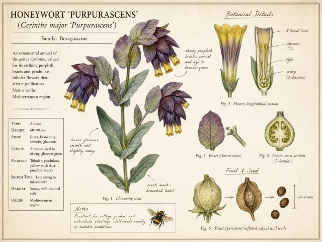Honeywort ‘Purpurascens’ (Cerinthe major ‘Purpurascens’)