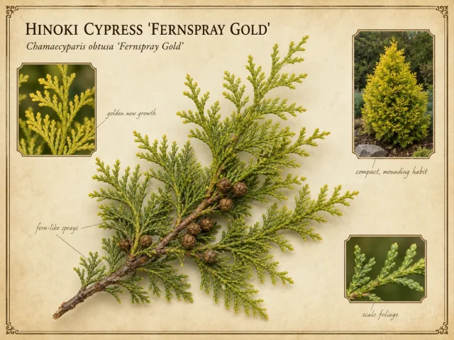 Hinoki Cypress 'Fernspray Gold'