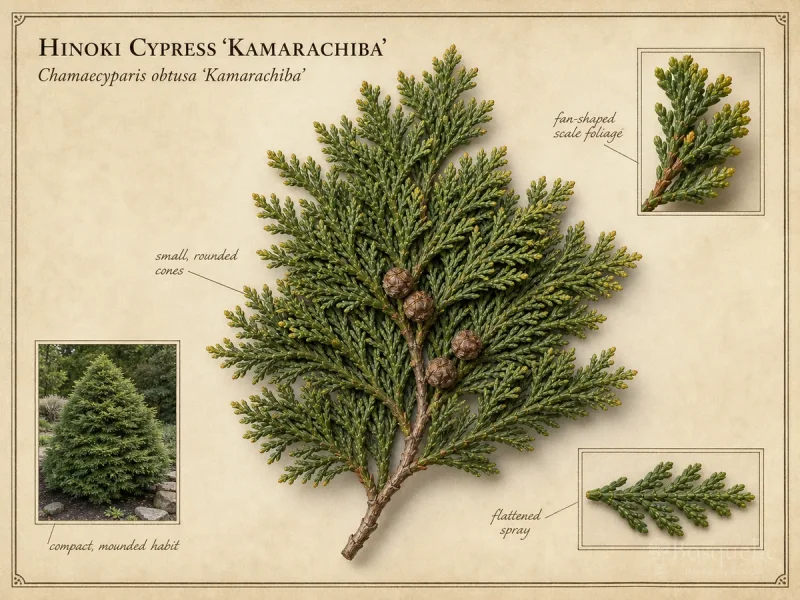 Hinoki Cypress ‘Kamarachiba’ (Chamaecyparis obtusa ‘Kamarachiba’)