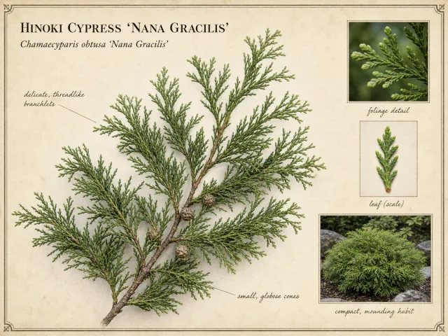 Hinoki Cypress ‘Nana Gracilis’ (Chamaecyparis obtusa ‘Nana Gracilis’)