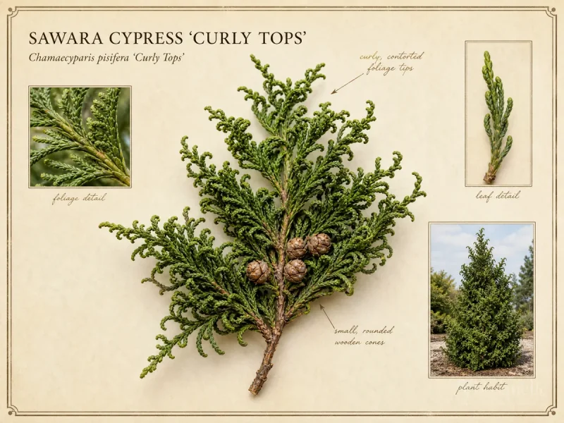 Sawara Cypress ‘Curly Tops’ (Chamaecyparis pisifera ‘Curly Tops’)