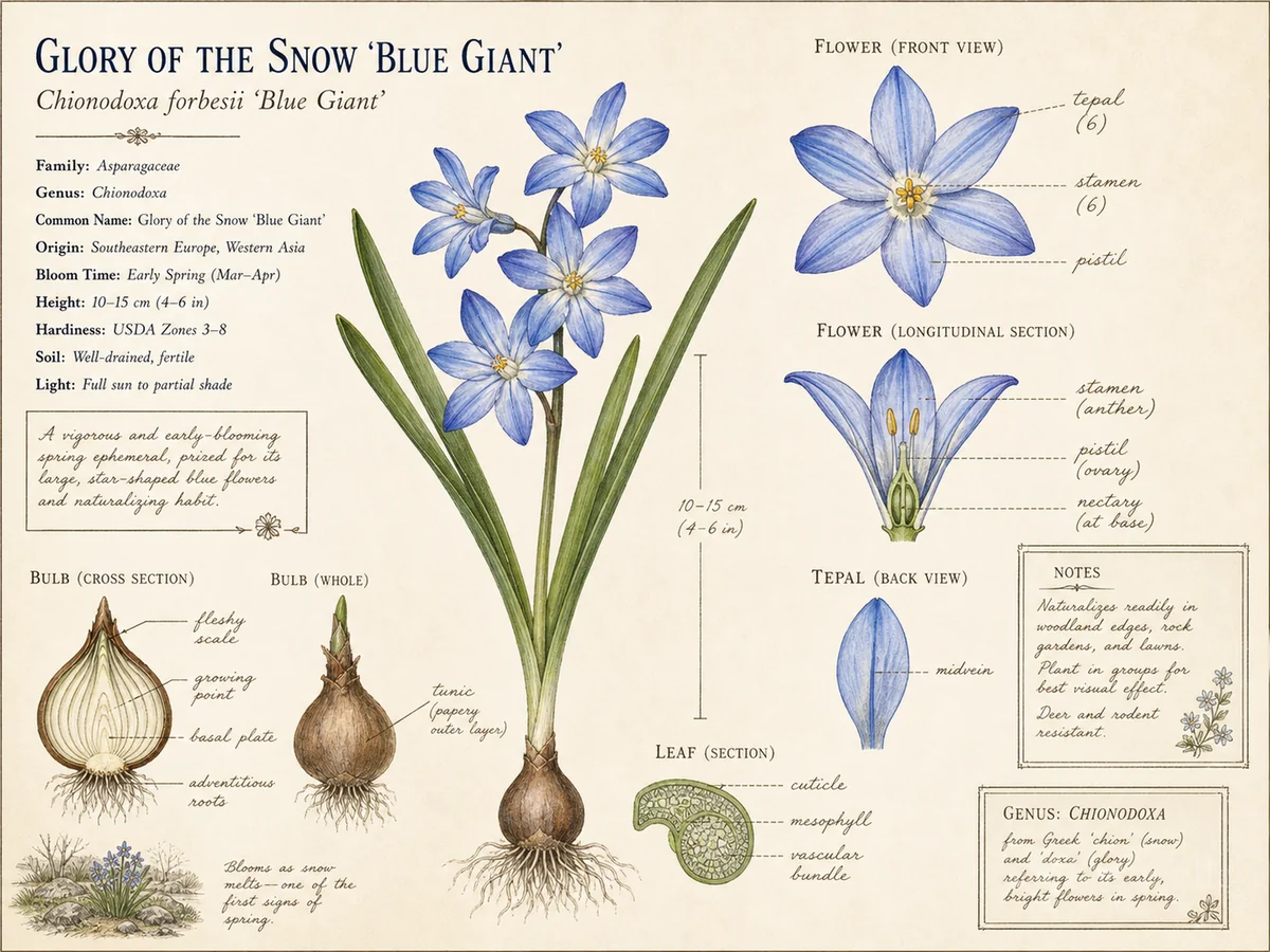 Glory of the Snow ‘Blue Giant’ (Chionodoxa forbesii ‘Blue Giant’)