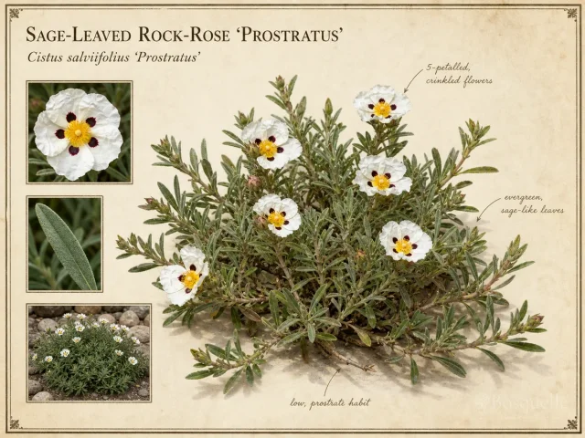 Sage-Leaved Rock-Rose 'Prostratus'