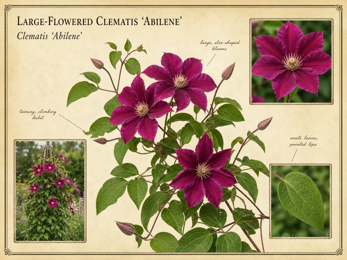 Large-Flowered Clematis ‘Abilene’ (Clematis ‘Abilene’)