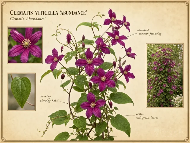 Clematis Viticella 'Abundance'