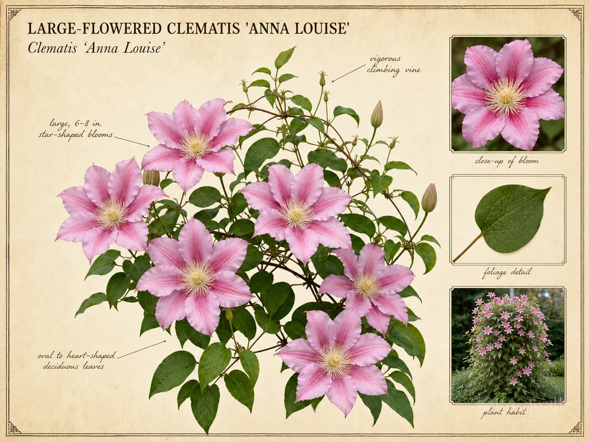 Large-Flowered Clematis ‘Anna Louise’ (Clematis ‘Anna Louise’)