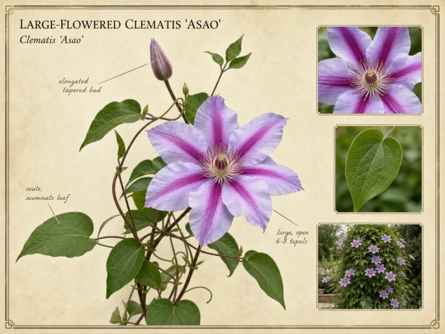 Large-Flowered Clematis 'Asao'