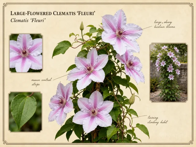 Large-Flowered Clematis 'Fleuri'