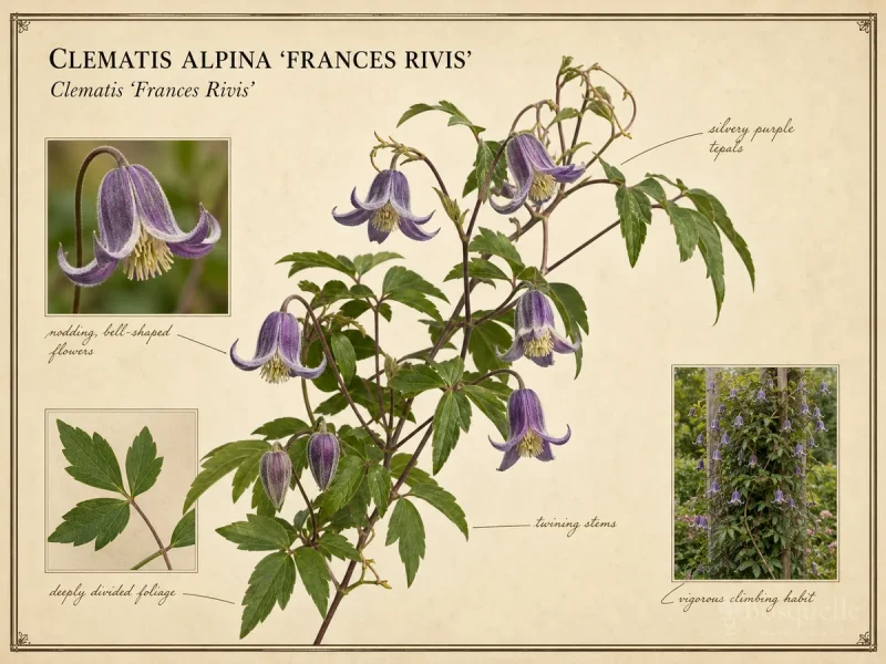 Clematis alpina ‘Frances Rivis’ (Clematis ‘Frances Rivis’)