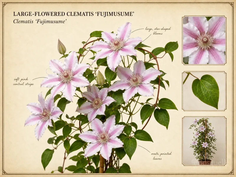 Large-Flowered Clematis ‘Fujimusume’ (Clematis ‘Fujimusume’)