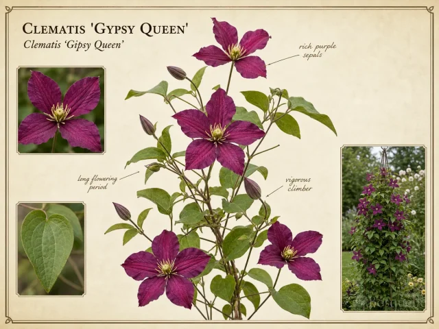 Clematis 'Gypsy Queen'