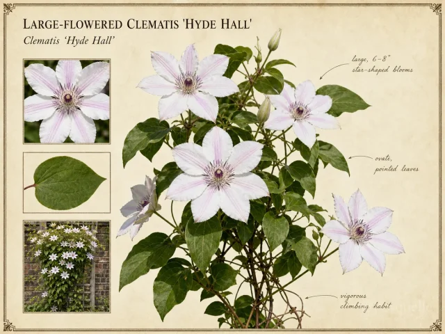 Large-Flowered Clematis 'Hyde Hall'