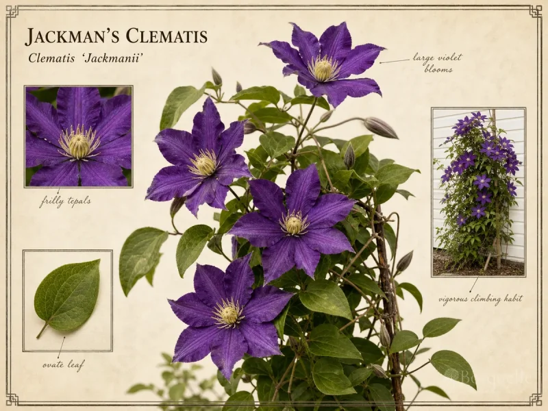 Jackman's Clematis — Group 3 late-winter cut