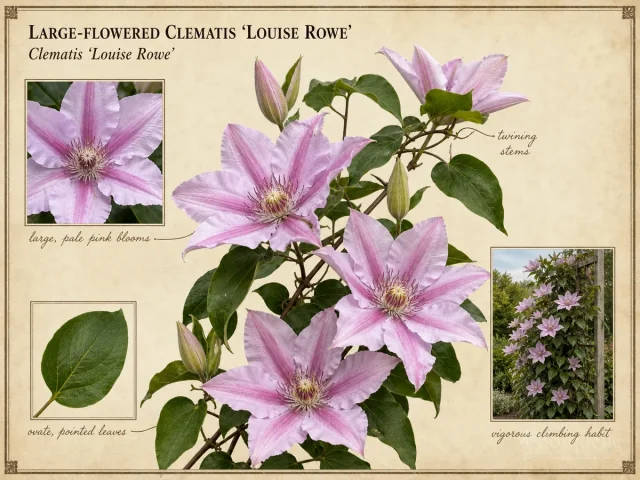 Large-Flowered Clematis 'Louise Rowe'