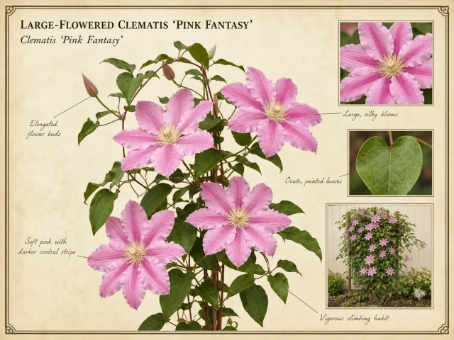 Large-Flowered Clematis ‘Pink Fantasy’ (Clematis ‘Pink Fantasy’)