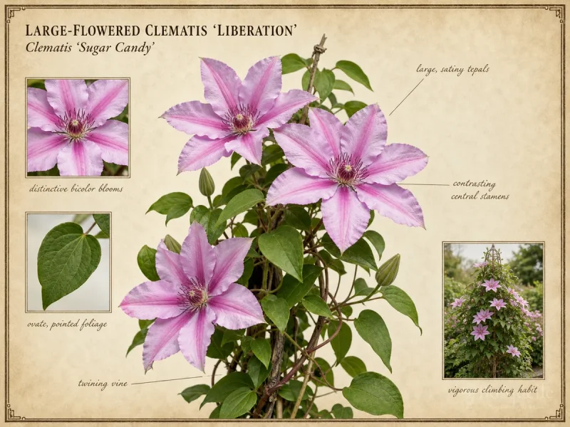 Large-Flowered Clematis ‘Liberation’ (Clematis ‘Sugar Candy’)