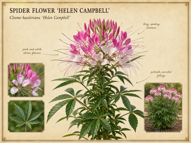 Spider Flower ‘Helen Campbell’ (Cleome hassleriana ‘Helen Campbell’)
