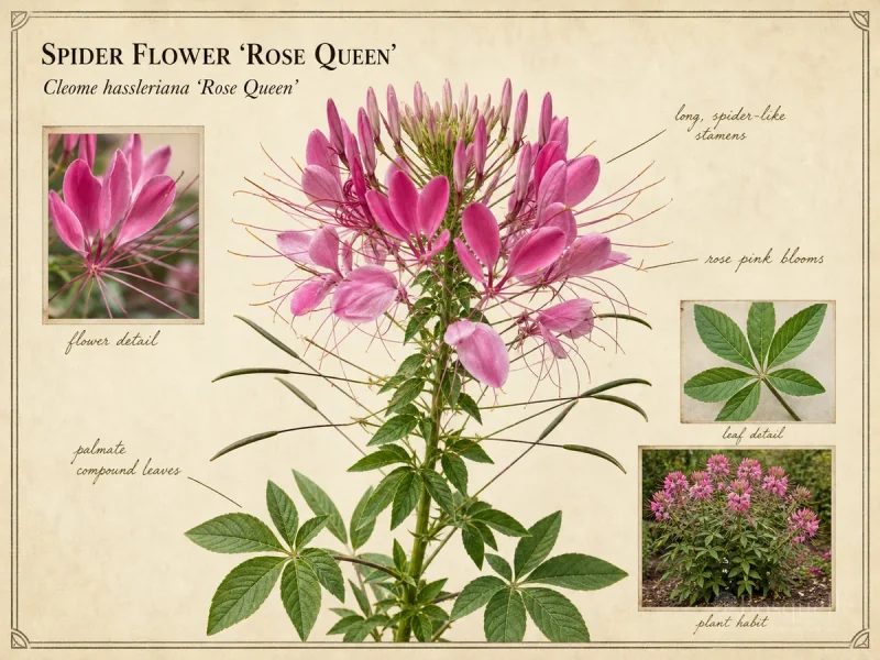Spider Flower ‘Rose Queen’ (Cleome hassleriana ‘Rose Queen’)