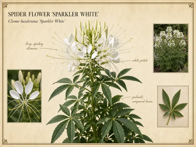 Spider Flower ‘Sparkler White’ (Cleome hassleriana ‘Sparkler White’)
