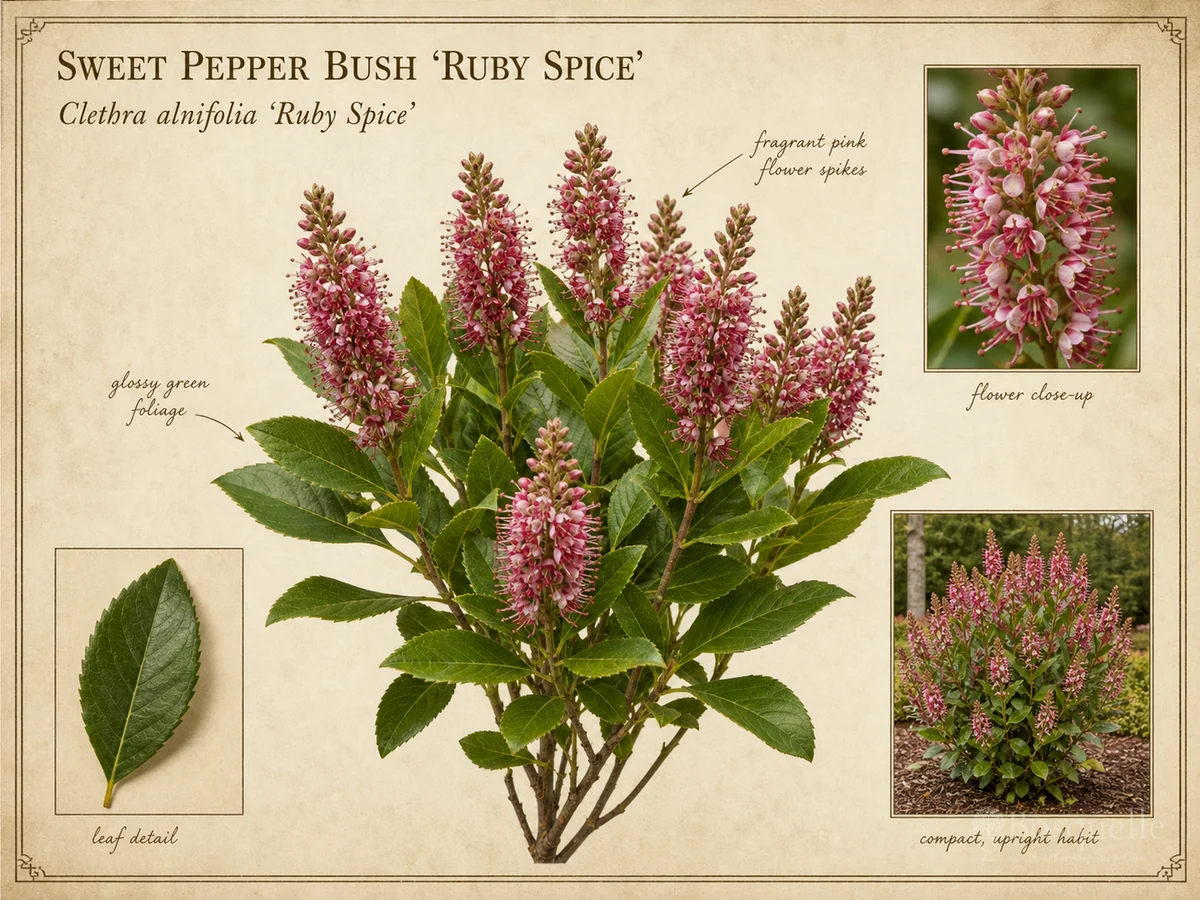 Sweet Pepper Bush 'Ruby Spice'